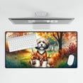 thumbnail image 4 of Hello Fall Havanese Football Welcome Autumn with Leaves Pumpkins Desk Mat Full Keyboard Mouse Pad Havanese Dog Lover Gifts Idea Large Mousepad - 00012, 4 of 5