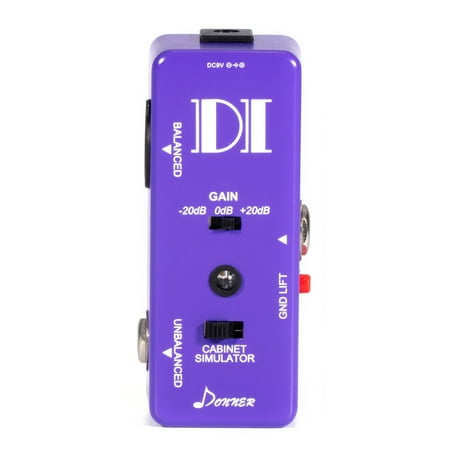 - Donner Guitar Bass Passive DI Box Instrument to Balanced & Unbalanced Micro Direct Box Pedal