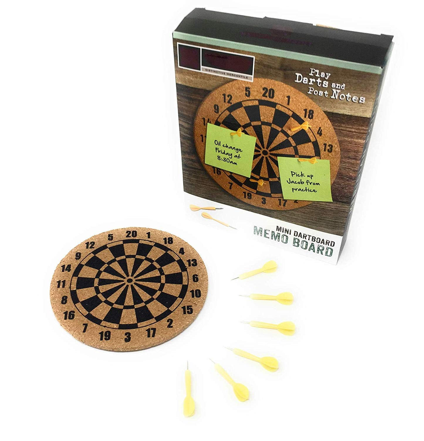 Cork Dartboard Memo Bulletin Board Wall Mount 5.9" Dia Small Memo Board Pinboard 
