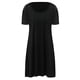 thumbnail image 5 of ICHUANYI Clearance Casual Loose Dress For Women,Womens Sleeve Sundress Flowy Dress Solid Dress(Black, M) ICHUANYI WER2023081013925, 5 of 5