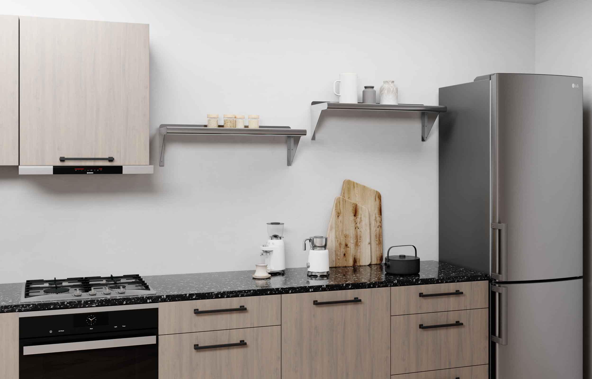 AmGood 10 in. x 30 in. Stainless Steel Wall Shelf | NSF Certified | Appliance & Equipment Metal Shelving | Kitchen, Restaurant, Garage, Laundry, Utility Room
