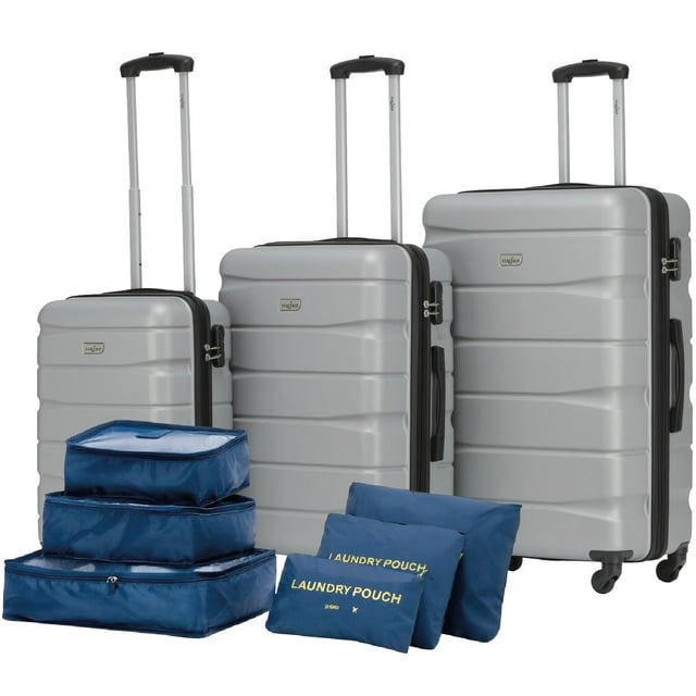 Set de 3 Maleta Fly & Trip Sidney 20, 24 y 28 Con 4 Ruedas Color Plata
