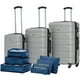 thumbnail image 1 of Set de 3 Maleta Fly & Trip Sidney 20, 24 y 28 Con 4 Ruedas Color Plata, 1 of 8