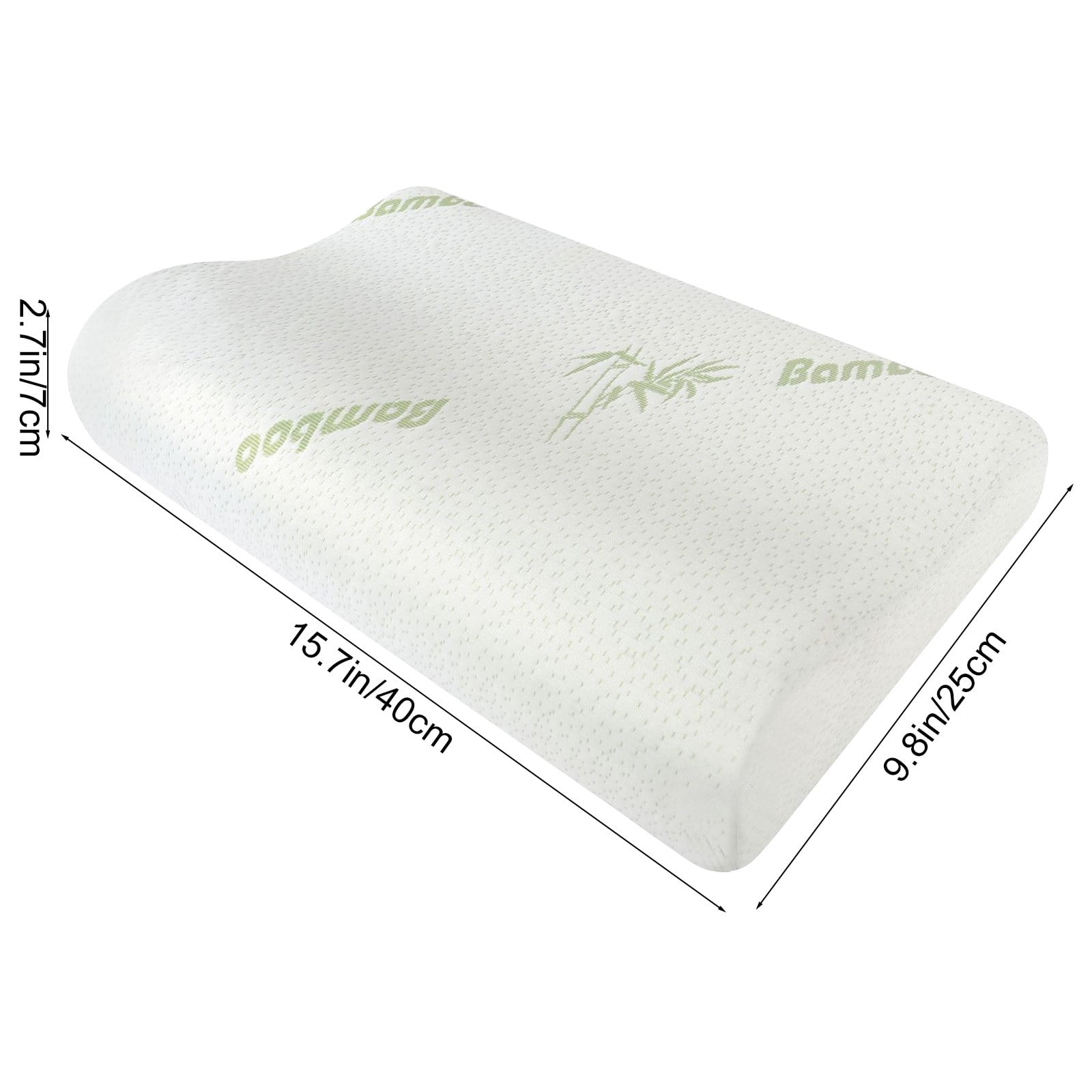 Bzdzmqm 2Pcs Cervical Pillow Neck Pain Relief, Memory Foam Pillow Ergonomic Support, Breathable Wicking Bed Pillow for Side Back Stomach Sleepers, Contour Pillow for Spine Alignment, Orthopedic