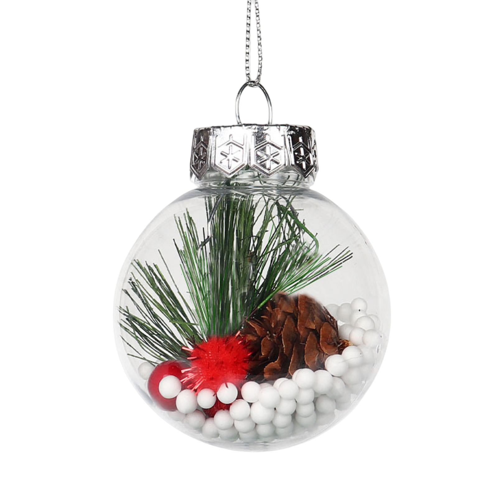 NEGJ all Ornaments Christmas Decorations Tree Balls Christmas Tree  Ornaments Clear Jewels for Crafting Bead Garland with Clips Miniature  Easter *2PCS 