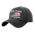 thumbnail image 2 of Siminsem Vintage Distressed Cotton Dad Hat American Flag Baseball Cap Adjustable for Men Women Patriotic USA Cap Retro Washed Unstructured 4th of July Outdoor Gift, Black, A, 2 of 4