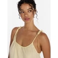 thumbnail image 4 of Joyspun Women's Seersucker Midi Sleep Gown with Shoulder Tie, Sizes XS to 3X, 4 of 6