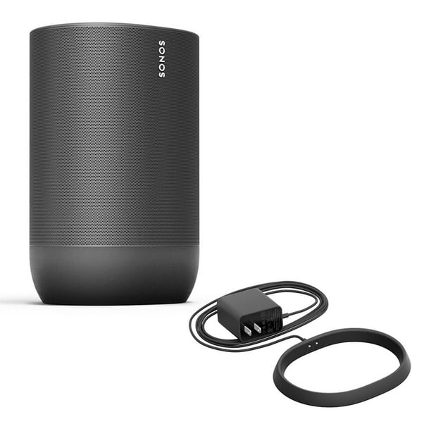 Sonos Move Durable, Battery-Powered Smart Speaker with Additional Charging Base (Black)