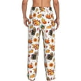 thumbnail image 3 of Picia Thanksgiving Turkeys 1 Mens Soft Woven Cotton Elastic Waistband Sleep Pajama Pant Lounge Sleep Pant With Pockets And Drawstring-Small, 3 of 9