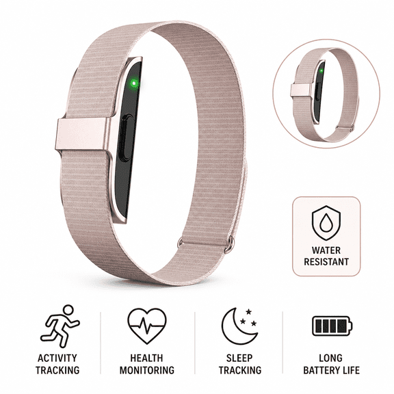 RAIN Smart Health Wristband Wearable Activity Fitness Trackers with Multi-Sport Mode Waterproof Screenles