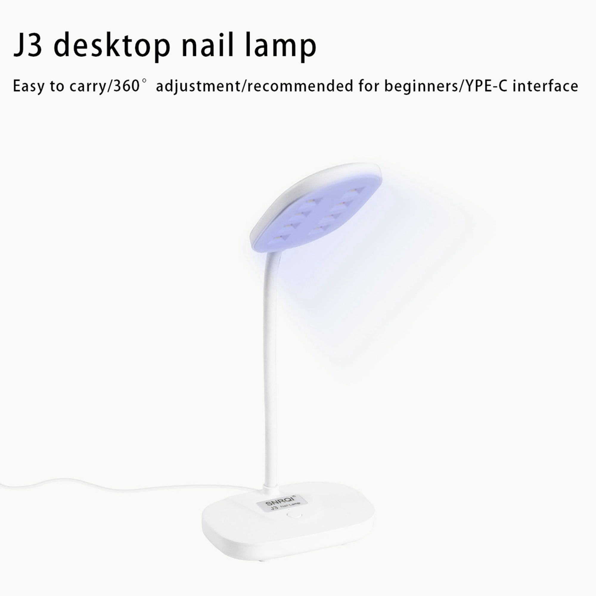 ALLKEM Flash Cure UV LED Gel Portable Goose Neck Nail Lamp Light for UV LED  Gel Nail Polish for Professional and Home use