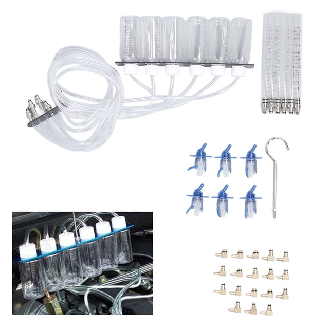 6 Cylinder Common Rail Kit, Heavy Duty Diesel Injector Flow Test Tool for Injectors