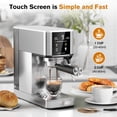 thumbnail image 3 of Auseo 20 Bar Espresso Machine with Milk Frother Steam Wand &Color Touchscreen ,1.4L Removable Water Tank， Professional Coffee Maker for Latte & Cappuccino, 3 of 8