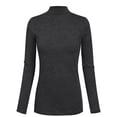 thumbnail image 1 of MixMatchy Women's Mock Neck Long Sleeve Slim Fit Sweater Top, 1 of 3