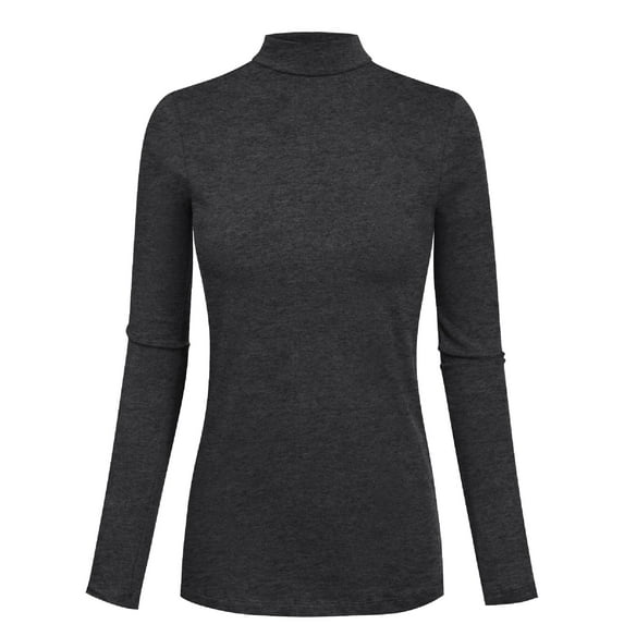MixMatchy Women's Mock Neck Long Sleeve Slim Fit Sweater Top