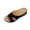 Black, variant on Sandals for Women Low Wedge Open Toe Slip-On Slides Sandal Cross Strap Summer Beach Vacations Shoes, Size 7.5