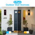 thumbnail image 4 of Juego de 2 Faroles de Pared para Exterior VerRon 40,6 cm Marrón, 4 of 7