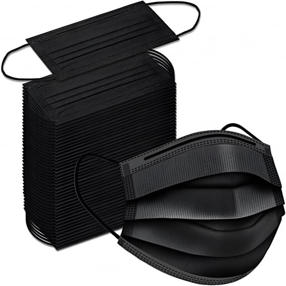 XIRQI Disposable Face Masks,100 Pack,3 Ply