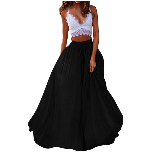 Moda mujer Primavera Verano cinturón botón cremallera cintura alta sólido Retro falda mujer plisado Wmkox8yi FGJ2624