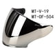 thumbnail image 2 of Visera para casco de motocicleta ligera y compacta para PC para MT of-504 MT- -504 - Conozca la plateado, 2 of 9