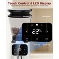 thumbnail image 4 of Tuni G2 Conical Burr Coffee Grinder, 70 Grind Settings Anti-static Burr Mill, Precision Electronic Timer and LED Touchscreen for Espresso/Drip/Cold Brew/French Press, Stainless Steel, Ivory, 4 of 9