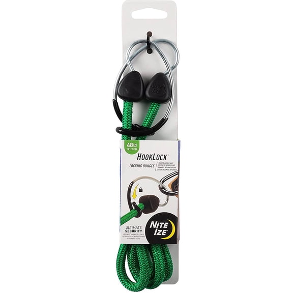 Nite Ize, Inc. Bhl48-17-R3 Nite Ize Hooklock, Premium Steel Locking Hook Bungee Cord, 48