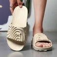 thumbnail image 3 of Modstep Cloud Slides for Men Women Recovery Foam Sandals Summer Comfortable Walking Shower Pillow Slippers for Pool Beach size 6 Beige, 3 of 8