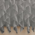 thumbnail image 2 of Sweet home Collection Chic Sheer Voile Vertical Ruffled Tier Window Curtain Panel 108" x 50", 2 of 3