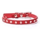 thumbnail image 1 of El collar de perro de cuero de PU es adecuado para perros pequeños, collar de perro pequeño ajustable con diamantes de imitación, 1 of 5