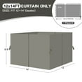 thumbnail image 6 of Aoodor 12' x 14' Gazebo Curtain Set Protecting Privacy Side Walls 4 Panels, Curtain Only - Grey, 6 of 11