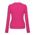 thumbnail image 6 of Endives Women's Long Sleeve T-shirt Round Neck Thin Breathable Beachwear Spring Summer, 6 of 8