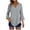 Summer Tops for Women Gray, variant on Womens Flowy Swing Summer Tops, Flare 3/4 Sleeve Shirt for Women Casual Ruffle V Neck Button Down Dressy Blouses Mothers&nbsp;Day&nbsp;Gifts