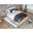 thumbnail image 3 of AFI Warren Queen Wood Platform Bed with Headboard Footboard & 2 Storage Drawers, White, 3 of 15