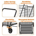 thumbnail image 4 of PUKNLY Extra Large Shopping Cart,Grocery Cart on Wheels, Foldable Utility Shopping Carts with Double Basket and 360° Rolling Swivel Wheels for Groceries Laundry, 4 of 7