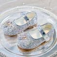 thumbnail image 2 of Ccpelsie Flower Girl Shoes Dress Shoes Toddler Girls Flats Princess Wedding Shoes for Little Big Kids(Silver,1.5), 2 of 9