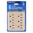 thumbnail image 4 of Bright Way Outlet Adapter Wall Tap 6 Outlet Power 125V 15 Amp White, 6 Pack, 4 of 6