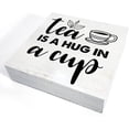 thumbnail image 3 of Zomyto 5x5 Inches Wooden Box Sign, Tea is a Hug, Rustic Decorative Signage for Home, Office, Gift, 3 of 5