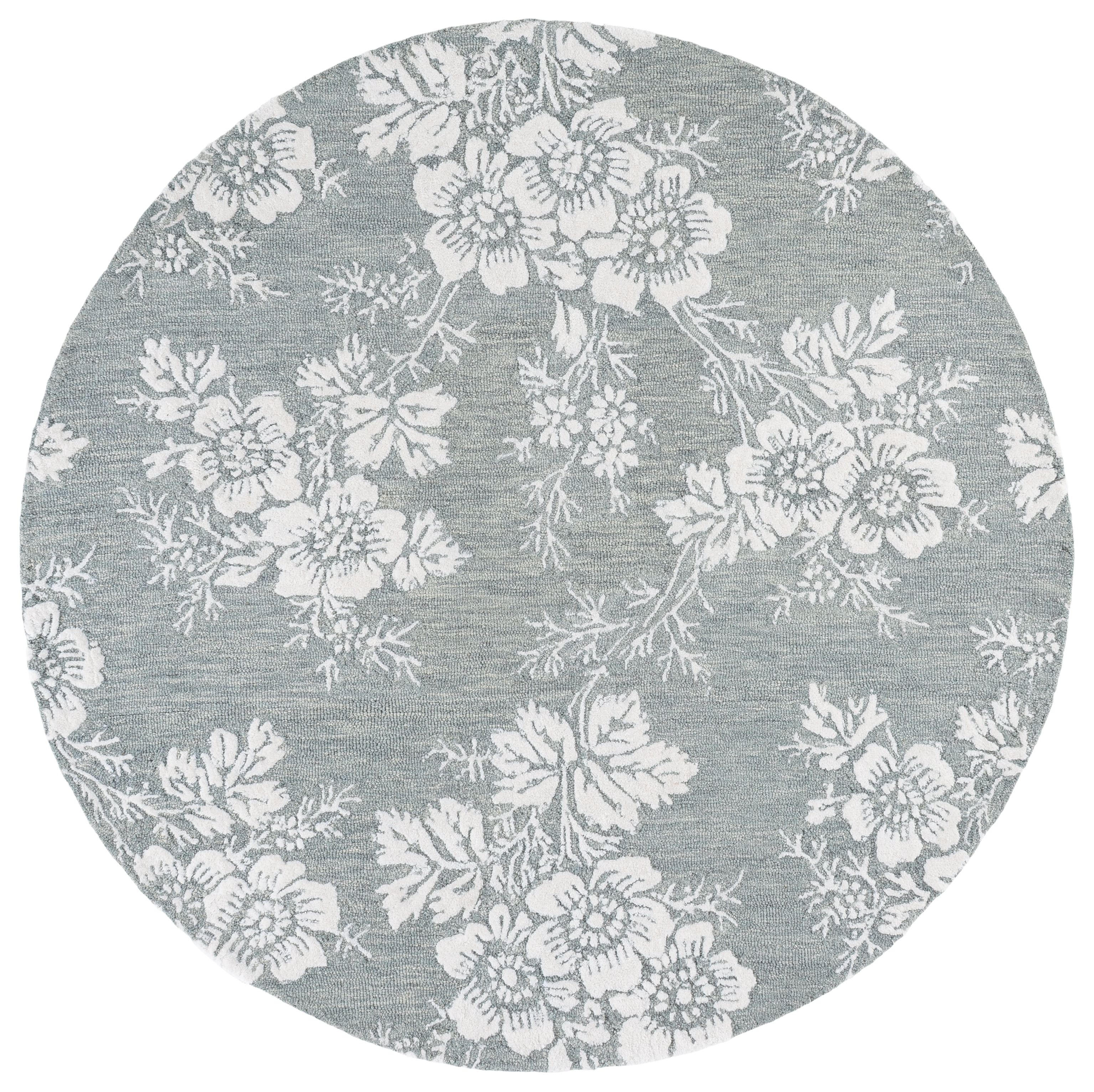 Safavieh Glamour Declan Floral Area Rug, Blue/Ivory, 6' x 6' Round