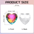 thumbnail image 2 of Uxcell 8Pcs Heart Rhinestones 27mm Pointed Back Heart Glass Rhinestone for Jewelry Making Costume DIY Crafts Multicolor Red, 2 of 5