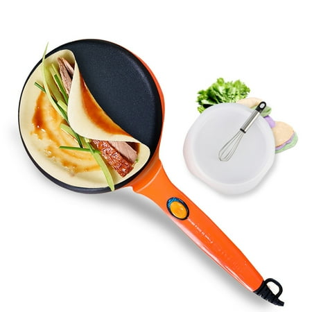 LIVEN BC-411A 8 Inch Electric Crepe Maker with Non-Stick Coating Power Switch on Handle Pot