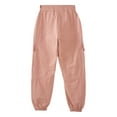 thumbnail image 7 of Doomiva Kids Girls Cotton Jogger Cargo Pants Street Hip Hop Dance Dungarees Trousers Sweatpants Pink 8, 7 of 7