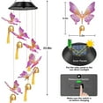 thumbnail image 2 of Rirool Color Butterfly Bell Solar Butterfly Wind Chimes - Gifts, Lights, Outdoor Hanging, Gardening, Mom Garden Decor, 2 of 9