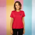 thumbnail image 2 of Dalix Butterfly Embroidered Cotton Relaxed Fit Short Sleeve Crewneck Tee Shirt Women in Red L Large, 2 of 5