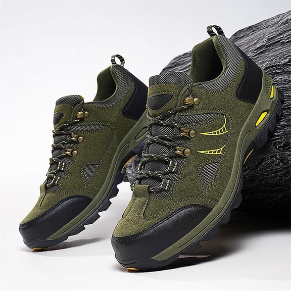 AUDeals Men's Hiking Shoes, Lightweight Waterproof Sneakers with Non Slip Support, Suede Outdoor Walking and Camping Style