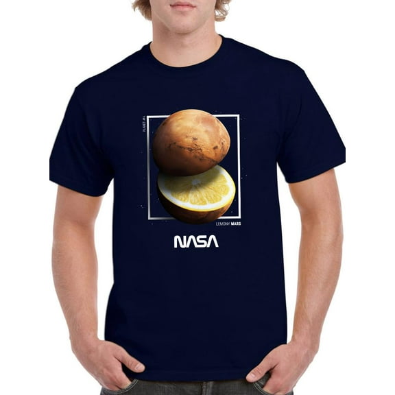 NASA Nasa Lemony Mars T-Shirt Men -NASA Designs, Male Medium