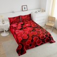 thumbnail image 4 of Erosebridal Geometric Hexagon Bedding Twin Comforter Set,Gradient Down Comforter,Neon Decor,Reversible,Lightweight,2 Piece, 4 of 7