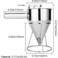 thumbnail image 6 of Stainless Steel Pancake Batter Dispenser, Funnel Dispenser with Stand for Takoyaki and Baking, 6 of 13