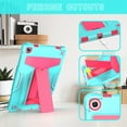 thumbnail image 5 of TECH CIRCLE Case for Lenovo Tab M10 Plus (3rd Gen) 2022 10.6 inch TB-125F/TB-128F,Shockproof Kids Friendly Convertible Stand Full Body Rugged Protective Sturdy Cover with Pencil Holder, Mint+Rose, 5 of 5