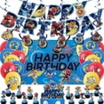 thumbnail image 1 of 2026 Birthday Party Supplies Party Decorations Include Backdrop, Happy Birthday Banner, Tableware Set, Tablecover, CakeCupcake Toppers, Foil Balloons, 1 of 5