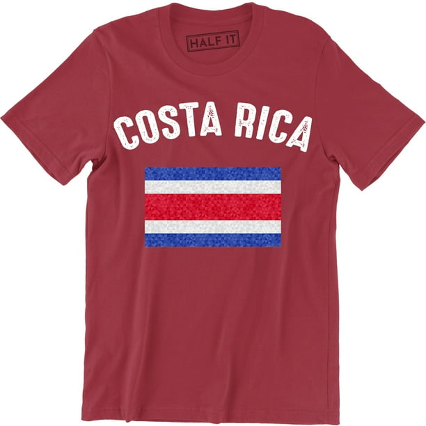 Half It Costa Rica Costa Rican Flag Logo Nationality Pride Men's T